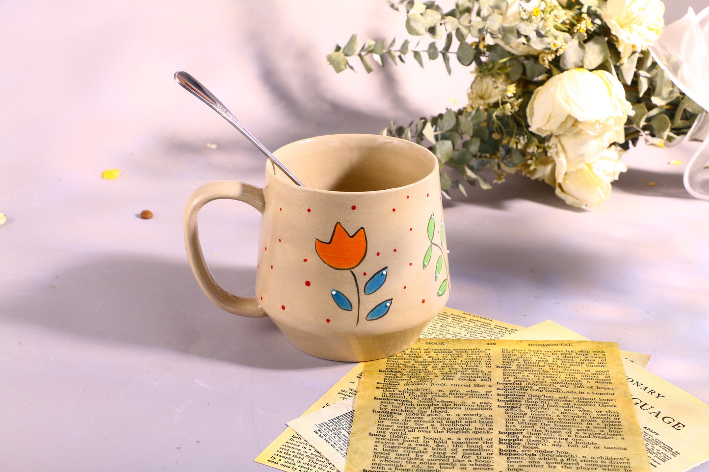 Personalized Flower Ceramic Mug