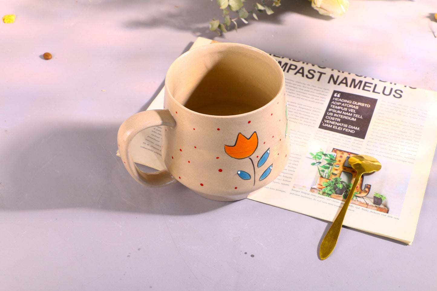 Personalized Flower Ceramic Mug