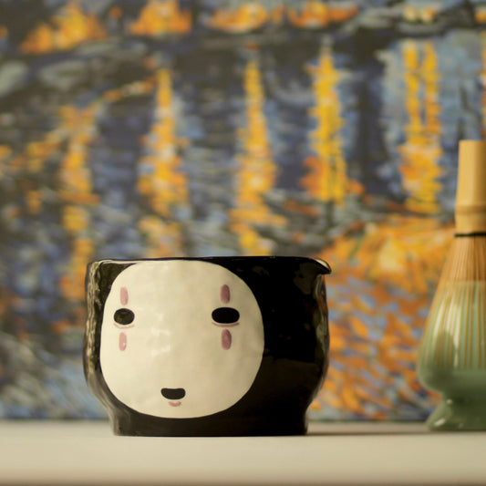 Cute Faceless Handmade Ceramic Matcha Bowl