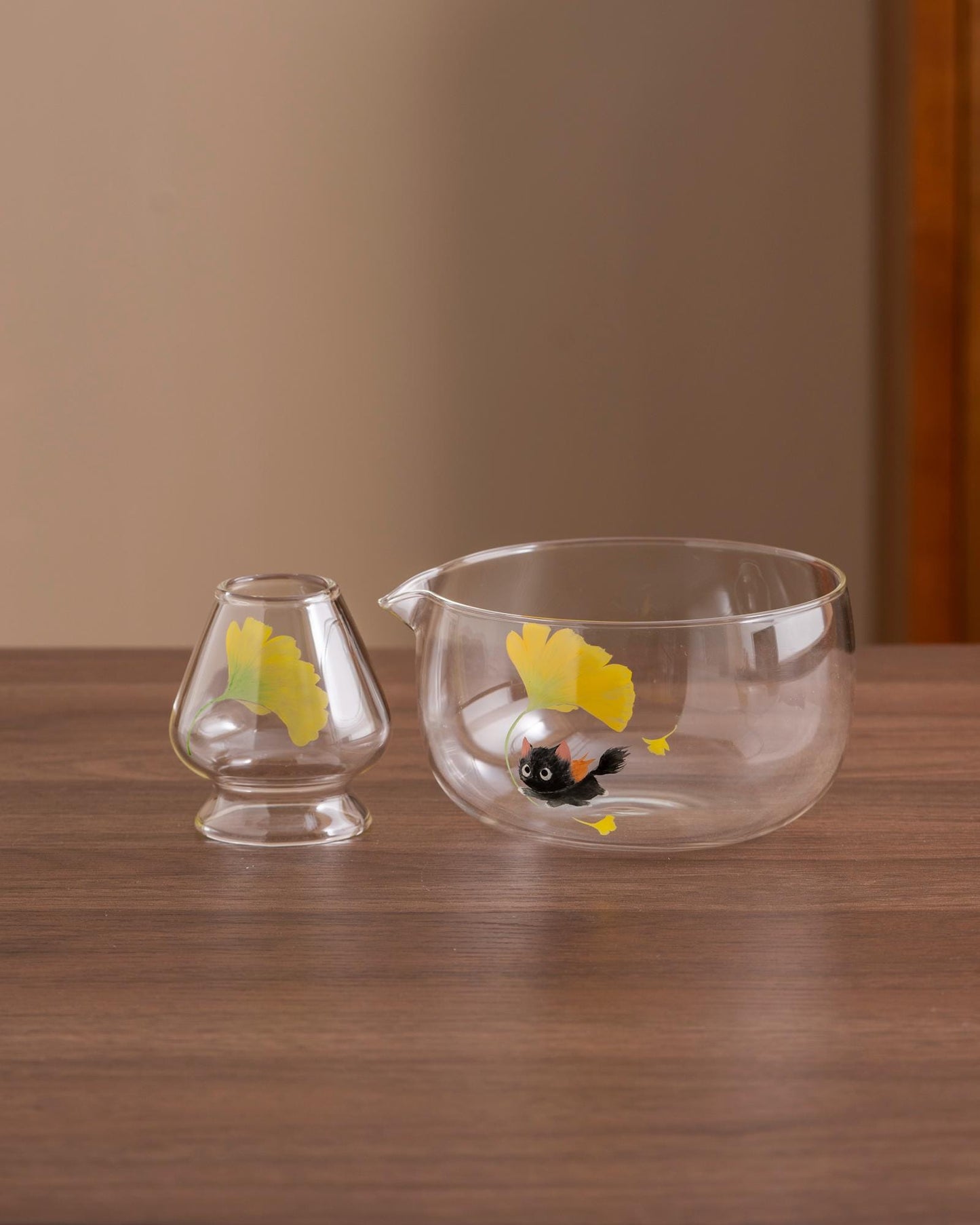Cute Cat Glass Matcha Bowl
