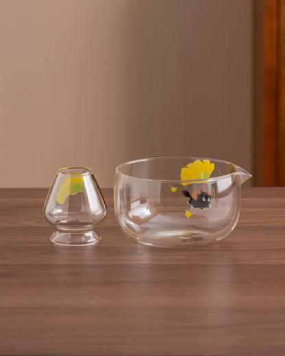 Cute Cat Glass Matcha Bowl