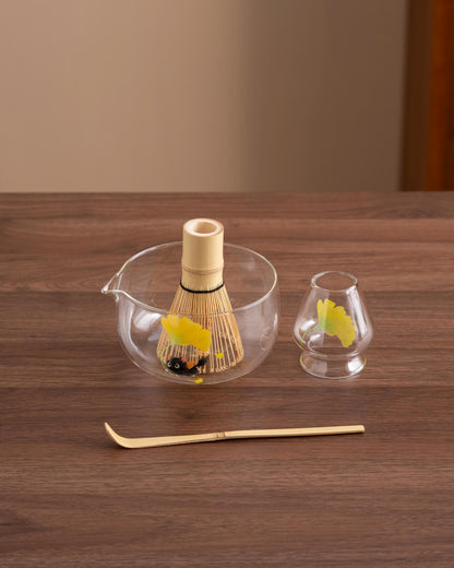 Cute Cat Glass Matcha Bowl